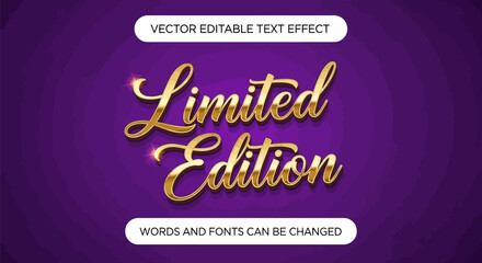 Download premium limited edition text effect vector design template for graphic design and typography use