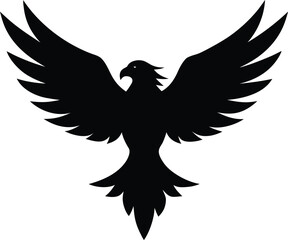 Obraz premium Majestic Eagle Silhouette Wings of Freedom and Power Illustration