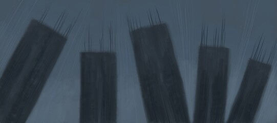 Abstract image for printing - digital painting. The picture is painted by hand on a tablet. © neurostructure