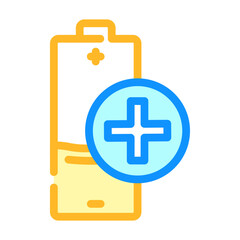 Fototapeta premium energy saving mode color icon vector illustration