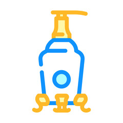 luxury branded soap bottle color icon vector illustration