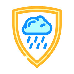 weatherproof color icon vector illustration