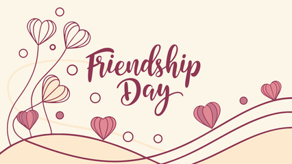 Celebrate friendship day with heart themed vector design for greeting cards and social media posts design template