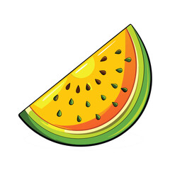 Yellow Watermelon Slice