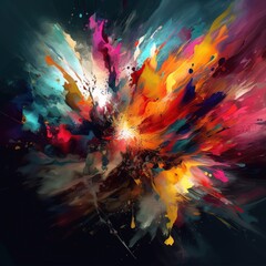 Colorful Paint Explosion Burst. (1)