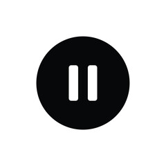 Video player pause button icon vector. Stop icon. Pause button. Pause button in a circle