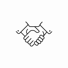 handshake deal icon sign vector