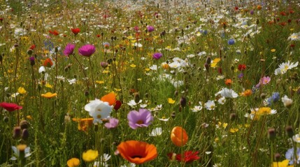 Colorful Wildflower Meadow Bloom.