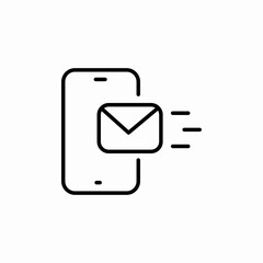 phone mail receive icon sign vector