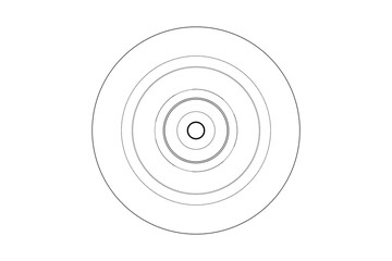 Versatile Industrial Caster Wheel: Cleanly Isolated Black Rubber and Metallic Hub Component for Diverse Engineering, Factory, Transport, and Material Handling Systems. High-Quality Product Photography