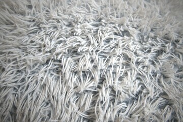 Gray furry material close up
