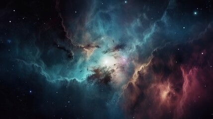 Cosmic Nebula with Stellar Cloudscape.