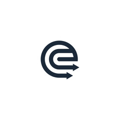 vector logo of the initial E