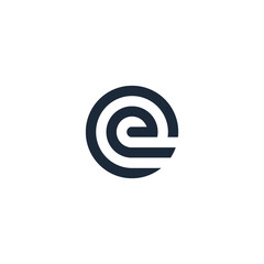 vector logo of the initial E