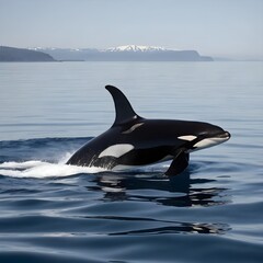 Fototapeta premium whale in the sea