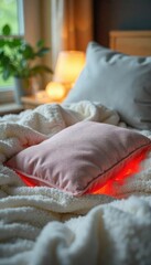 Relax and unwind with the soothing warmth of a heat pack on a cozy, plush surface Perfect for muscle pain relief, stress reduction, and self-care , therapy, plush texture, calming