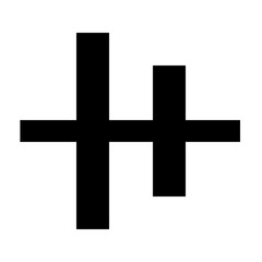 Black Vertical Center Align Icon