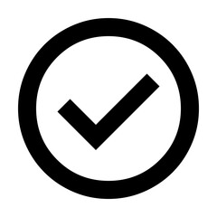Modern check mark icon in a circle