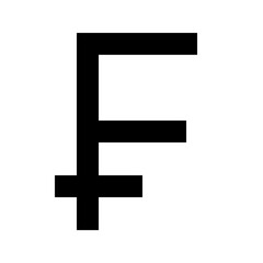 Fototapeta premium Franc Currency Symbol Illustration