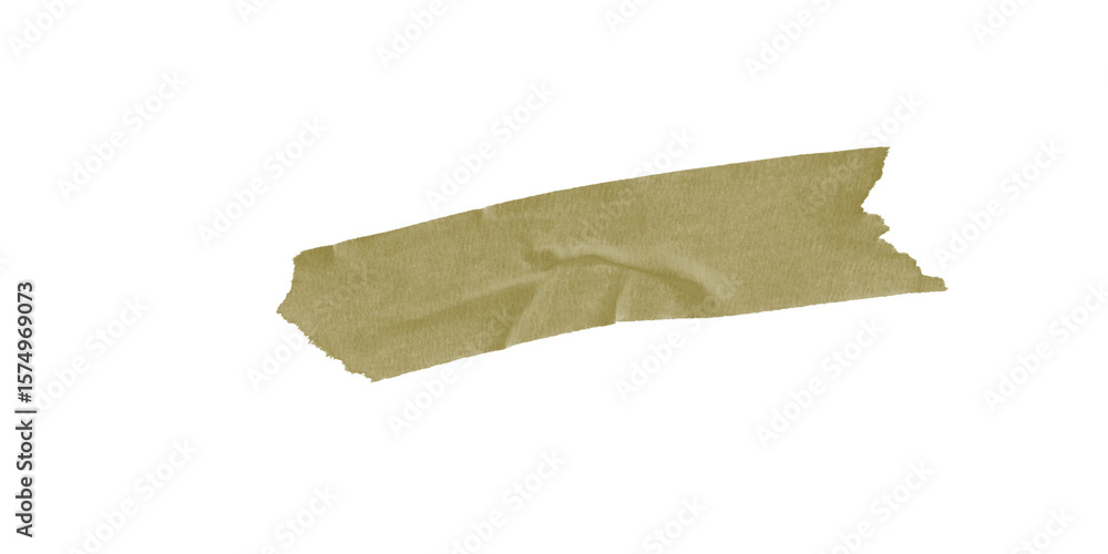 Poster a distorted rectangular shape in a muted olive green color against a stark black background view