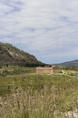 Segesta, Sicily, Italy - April 7 2025: Doric Temple of Segesta 