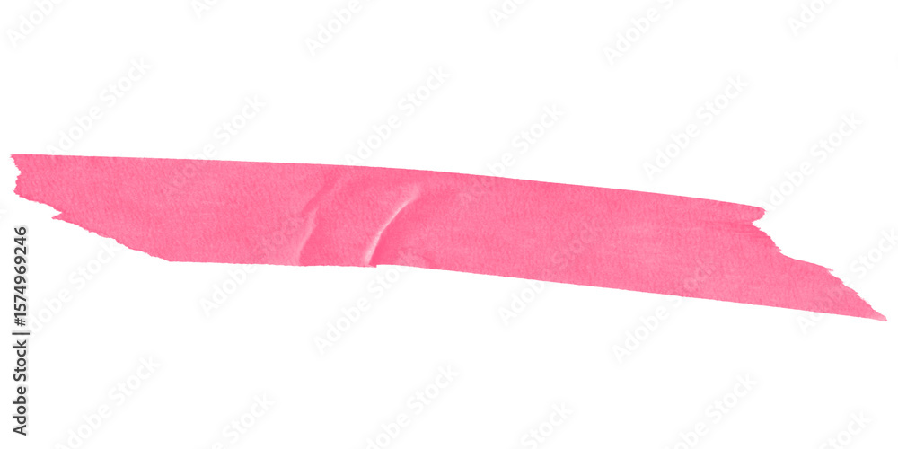 Aufkleber a vivid pink brush stroke against a stark black background creating a simple abstract design element