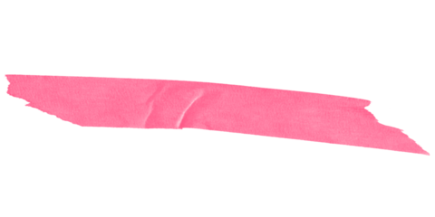 A vivid pink brush stroke against a stark black background creating a simple abstract design element