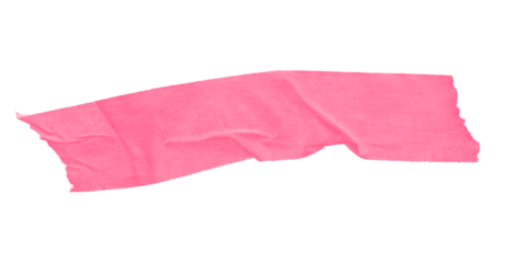 A bright pink irregular shape against a black background in a simple abstract illustration