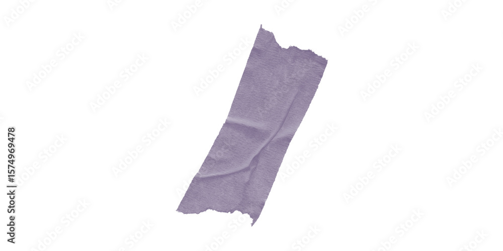 Poster isolated abstract shape in shades of purple on black background with pixelated edges and diagonal or