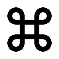 Obraz premium A black icon representing the command key symbol