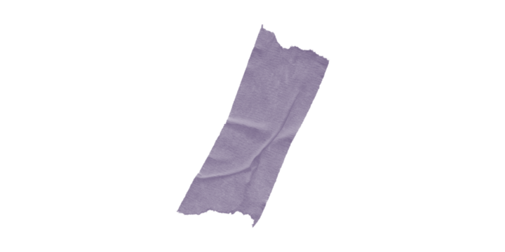 Isolated abstract shape in shades of purple on black background with pixelated edges and diagonal orientation