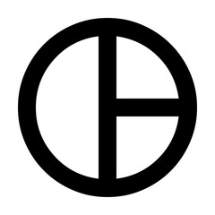 Simple segmented circle chart graphic for data visualization