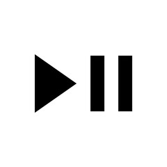 Play and pause media control button icon isolated on white