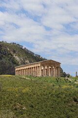 Segesta, Sicily, Italy - April 7 2025: Doric Temple of Segesta 