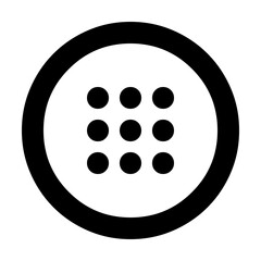 Simple keypad icon for secure alarm system