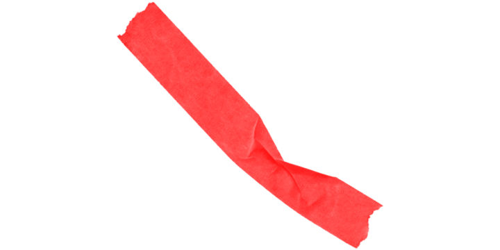 A red irregular shape diagonally across a black background with pixelated edges and sharp corner