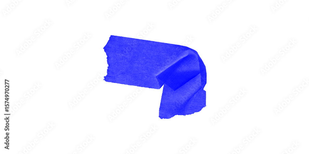 Aufkleber a blue irregular shape on a black background with blurry edges and abstract representation of form