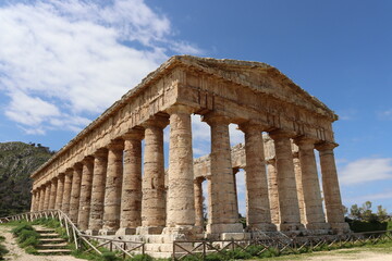 Segesta, Sicily, Italy - April 7 2025: Doric Temple of Segesta