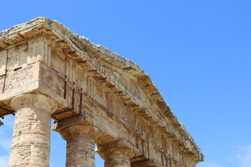 Segesta, Sicily, Italy - April 7 2025: Doric Temple of Segesta