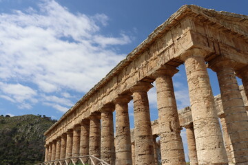 Segesta, Sicily, Italy - April 7 2025: Doric Temple of Segesta