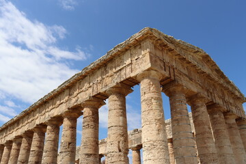 Segesta, Sicily, Italy - April 7 2025: Doric Temple of Segesta