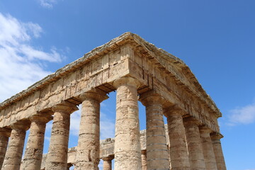 Segesta, Sicily, Italy - April 7 2025: Doric Temple of Segesta