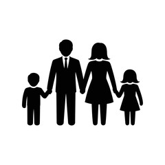 Family Holding Hands SilhouetteFamily Holding Hands Silhouette