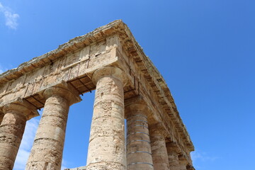 Segesta, Sicily, Italy - April 7 2025: Doric Temple of Segesta