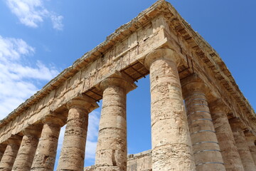Segesta, Sicily, Italy - April 7 2025: Doric Temple of Segesta