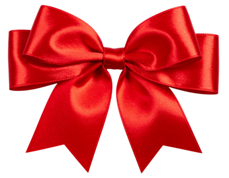 Christmas decorative red bow. png transparent background