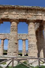 Segesta, Sicily, Italy - April 7 2025: Doric Temple of Segesta