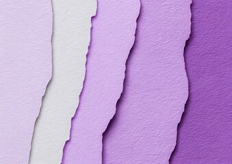 Torn paper layers in purple hues