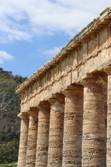 Segesta, Sicily, Italy - April 7 2025: Doric Temple of Segesta