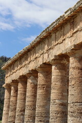 Segesta, Sicily, Italy - April 7 2025: Doric Temple of Segesta